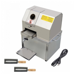 Moedor de Cana de Açucar Elétrico Profissional com 3 Rolos, Aço Inoxidável, 110V 800W, TECHTONGDA, Prata