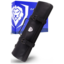 Estojo, Bolsa de Couro para Facas com 16 Slots, Facas não Incluídas, DALSTRONG, Marrom