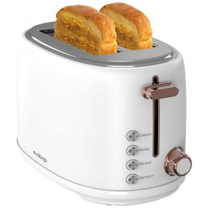Evoloop Torradeira Elétrica 2 Fatias com 6 Níveis de Tostagem, Função Descongelar e Bandejas de Migalhas Removíveis, 110V 850W, Evoloopa