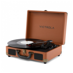 Toca-discos Victrola Journey II 2025 com Bluetooth, Alto-falantes Estéreo Integrados com Graves Aprimorados, Giradiscos de 3 Velocidades,