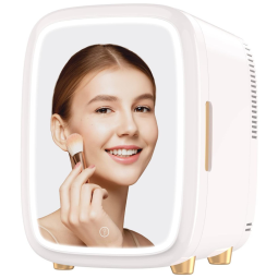 Mini Geladeira para Skincare 12 Litros com Espelho, 12V, 110v, EENOUR CC 12L, A US, Branco