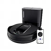 Robô Aspirador Shark IQ Preto Autoesvaziamento App Controle Alexa Base 30 Dias