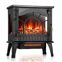 Lareira Elétrica ZAFRO 58x51cm 1500W Chamas 3D Design Retrô Portátil 110V