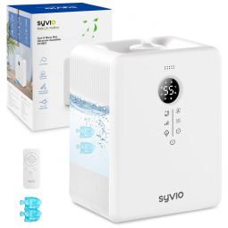 Umidificador Portátil Syvio 6L até 60H com Controle Remoto e Temporizador, Branco