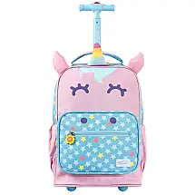 Mochila Escolar Infantil com Rodinhas 40cm TWISE Unicórnio para Crianças, Rosa