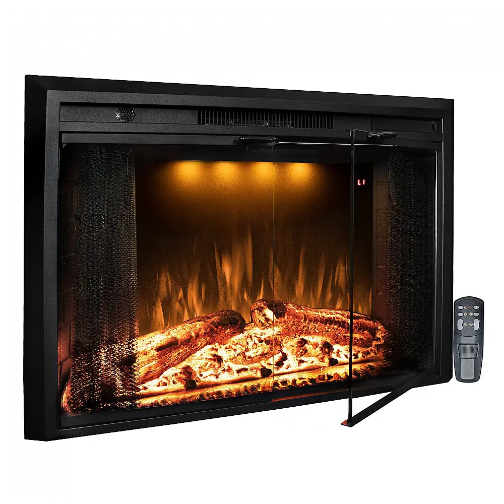 Lareira Elétrica Benrocks 91x69cm 1500W Insert Chamas Multicolor Som 110V