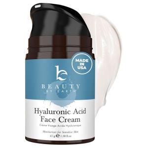 Facial Noturno Anti Idade 45g com Ácido Hialurônico para Mulheres, BEAUTY BY EARTH HYAL FACE, Marrom
