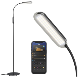 Luminária de Piso Inteligente Branca 700 Lumens 12W 6500K Funciona com Alexa, Assistente Google e App Controle, GOVEE