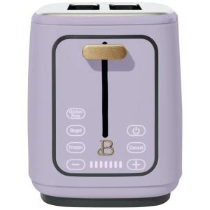 Torradeira elétrica Beautiful 2 fatias lavanda com display digital touch, ranhuras largas, 7 níveis de tostagem, bandeja de migalhas, 900W