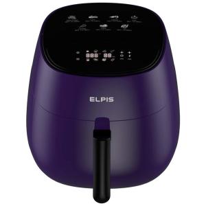 Elpis Fritadeira Elétrica AirFryer 8 em 1, Capacidade 4L, Painel Digital, 1400W, 110V, Violeta