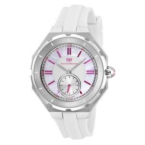 TechnoMarine Cruise Sea Lady Swiss Ronda 1069 Calibre Relgio feminino com mostrador em madreprola - 37,5 mm. Branco