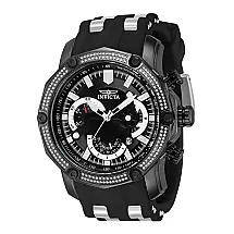 Relógio masculino Pro 0,71 quilates Diamond - 50 mm. Aço. Preto 38004