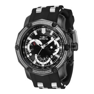 Relógio masculino Pro 0,71 quilates Diamond - 50 mm. Aço. Preto 38004