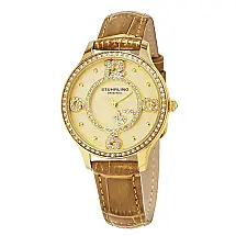 Relógio Feminino Stuhrling Chic 760 Quartzo 36mm, Marrom e Dourado
