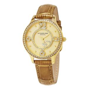Relógio Feminino Stuhrling Chic 760 Quartzo 36mm, Marrom e Dourado