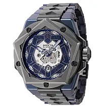 Relgio Masculino Reserva Helios Automtico - 54mm. Azul escuro. Preto 44104