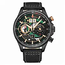 Relógio Masculino Stuhrling Ace Aviator 4010.4 Quartzo 45mm com Cronógrafo, Preto