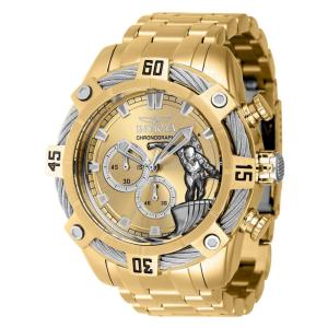 Relógio Masculino Analógico de Quartzo 52mm, Invicta Marvel Silver Surfer 41304, Dourado