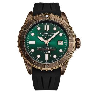 Relógio Masculino Stuhrling Depthmaster Heritage Automático 44mm, Verde