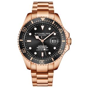 Relógio Masculino Stuhrling 3940 Diver Automático 42mm, Prata