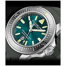Relgio Maritimer 935 com mostrador azul-petrleo, pulseira de borracha cinza e fivela de prata Tang - Stuhrling (43mm)