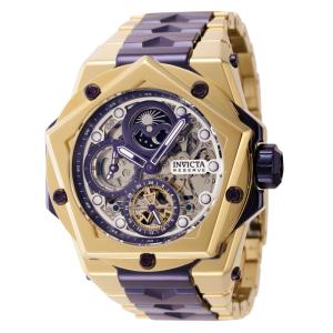 Relgio Masculino Reserva Helios Automtico - 54mm. Ouro. Roxo 44604