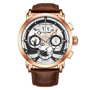 Relógio Masculino Stuhrling Andover 926 Quartzo 47mm com Cronógrafo, Marrom