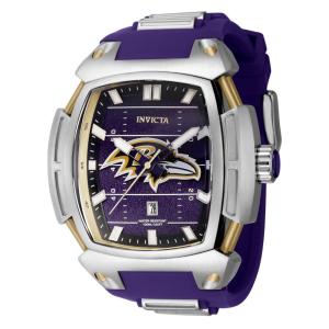 Relgio masculino NFL Baltimore Ravens 53 mm. Ao. Roxo 42804