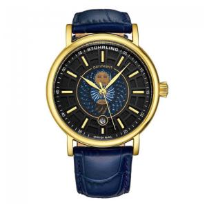 Relógio Masculino Stuhrling Dueto 899 Quartzo 42mm, Dourado e Azul
