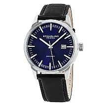 Relógio Masculino Stuhrling Ascot Quartz 42mm Preto Clássico à Prova D'Água