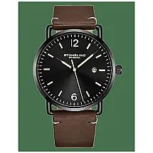 Relógio Masculino Stuhrling Metro 3901 Quartzo 38mm, Marrom e Preto