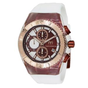 Relgio masculino original TechnoMarine Cruise - 44,5 mm. Branco TM-121214