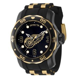 Relgio masculino Invicta NHL Detroit Red Wings - 48 mm, ouro e preto ZG-42314: estilo e sofisticao para o seu dia a dia.