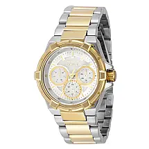 Relógio Feminino Aviator com Mostrador Madrepérola, Invicta 37314, Prata e Dourado
