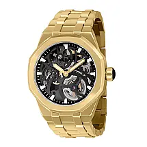 Relógio Masculino Mecânico Objet D Art, Invicta 40414, Dourado e Preto
