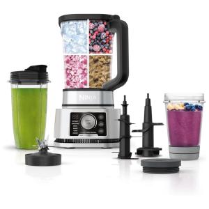 Liquidificador de Bancada 4 em 1, Capacidade 2L com Velocidade Variável, 1400W, 110v, NINJA SS351, Prateado