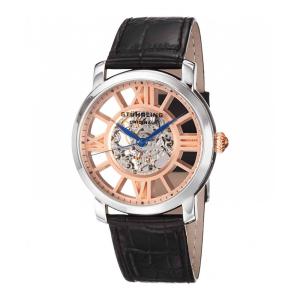 Relógio Winchester Terrace 280 Corda Manual 42mm - Mostrador Rosa e Pulseira de Couro Preto - Stuhrling