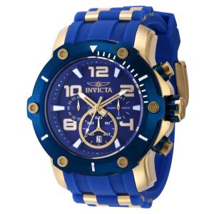 Relgio masculino profissional 51,5 mm. Ouro. Azul 40814