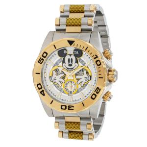 Relgio masculino do Mickey Mouse de edio limitada da Disney - 48 mm. Ao. Ouro 37814