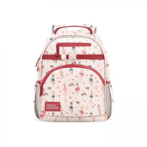 Mochila Escolar Infantil 38cm Simple Modern Bailarina para Crianças, Rosa