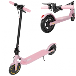 Patinete Elétrico Sigravy Rosa Motor 350W Pneu 21,6cm 3 Modos de Velocidade Dobrável com Assento