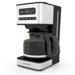 Cafeteira Programável de 12 xícaras, Filtro de Café Drip Regular e Forte, 14 xícaras e Configuração para Café Gelado, Timer 24h, REVOTRA
