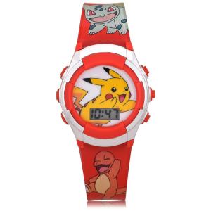 Relógio Digital de Quartzo para Crianças de 5 até 15 Anos, Pikachu, Vermelho