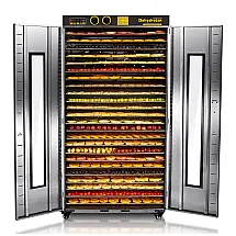 Desidratador de Alimentos Industrial VarmBake DBJ-24A 24 Bandejas 100 kg/lote 5850 W 220 V Inox 304 Uso Comercial