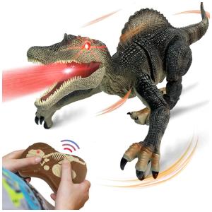 Brinquedo Dinossauro Tiranossauro Robô Interativo com Fluxo de Spray, Rugido Realista, Caminhada e Luz Eletrônica, TALGIC