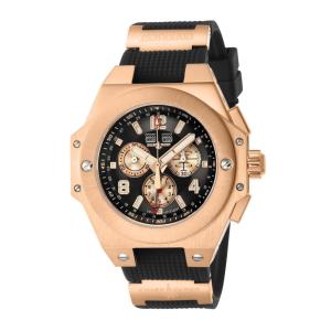 Relgio masculino Chase Durer Conquest Swiss Ronda 5040.F calibre - 48 mm. Preto. Ouro rosa CDW-0024