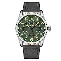 Relógio Masculino Stuhrling Aviador 4002 Quartzo 44mm com Cronográfo, Verde