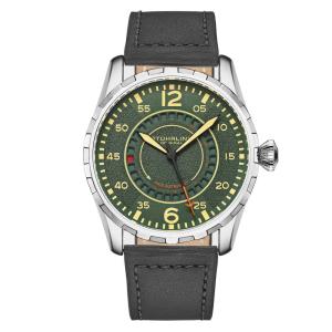 Relógio Masculino Stuhrling Aviador 4002 Quartzo 44mm com Cronográfo, Verde