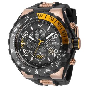 Relógio Masculino Invicta Aviator 54, Preto e Ouro Rosa 40124