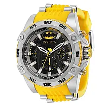 Relógio Masculino DC Comics Batman, Invicta 41224, Amarelo e Prata